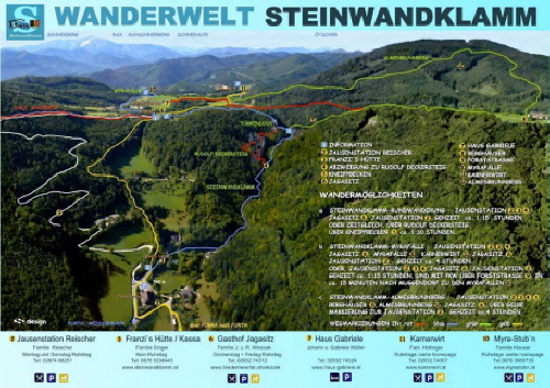 Wandergebiet Steinwandklamm in Furth an der Triesting